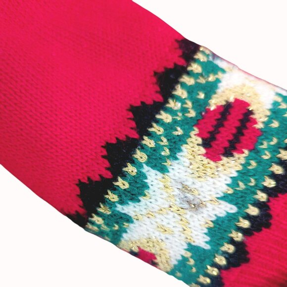 Vintage Cricket Lane Red Cardigan Sweater With Embroidered Pattern Medium - Picture 7 of 9